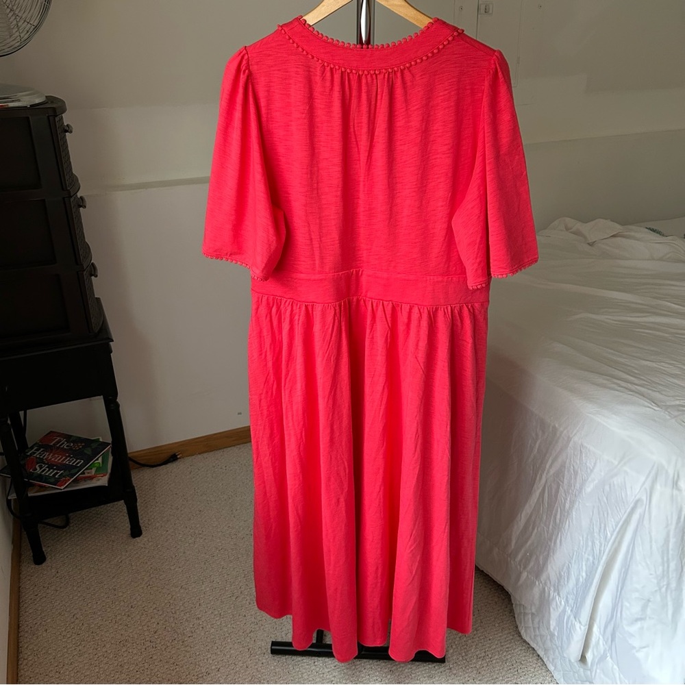 Boden Maddie Trim Jersey Dress Pink NWT Size 16-18 - Picture 2 of 9